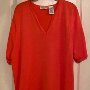 White Stag Orange Acrylic/Cotton Shirt